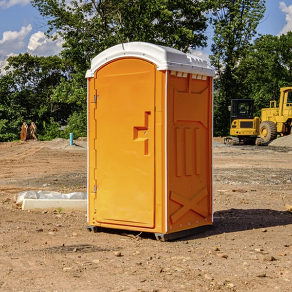 how often are the portable restrooms cleaned and serviced during a rental period in Barton County Missouri